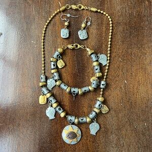 Vintage Liz Claiborne necklace, bracelet, earring set